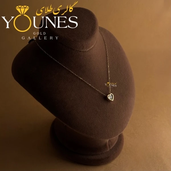 گردنبند قلب مینیمال کرم طلا